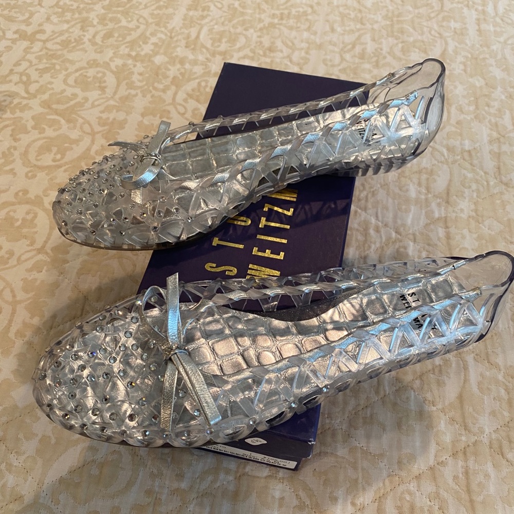 Stuart Weitzman Clear with Diamond Jelly’s